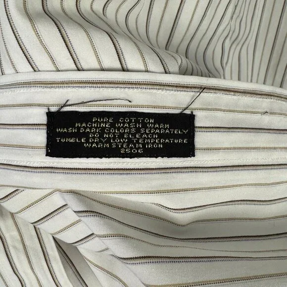 Britches Of Georgetowne Mens Size 16.5 Collared Dress Shirt 90's VTG - Picture 5 of 5